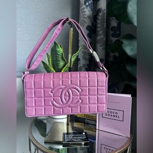 Chanel Lambskin East West Chocolate Bar